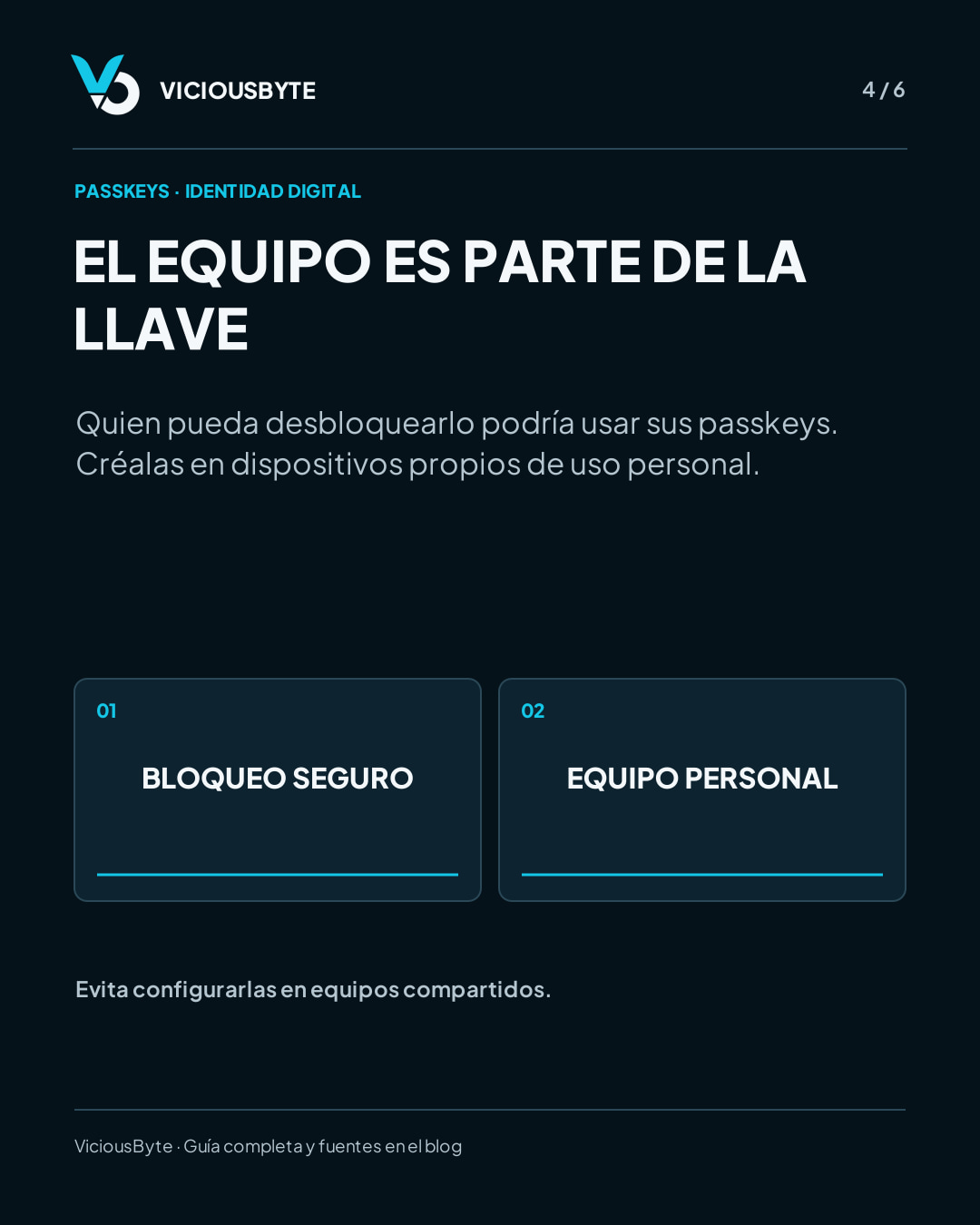 ¿Entrar sin escribir contraseña? Así funcionan las passkeys — lámina 4