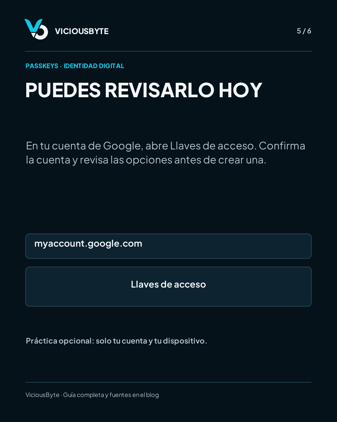 ¿Entrar sin escribir contraseña? Así funcionan las passkeys — lámina 5